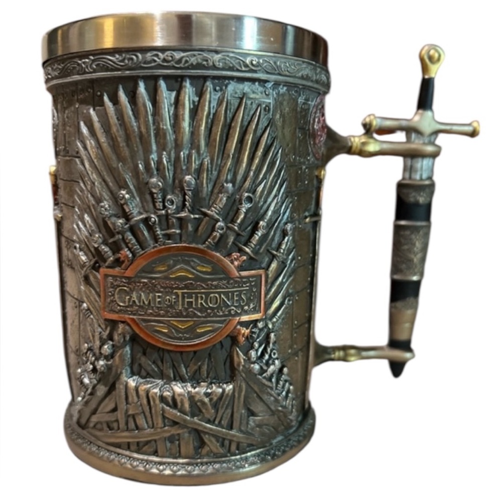 Game of Thrones Iron Throne
Logo Sword Tankard Mug EUC